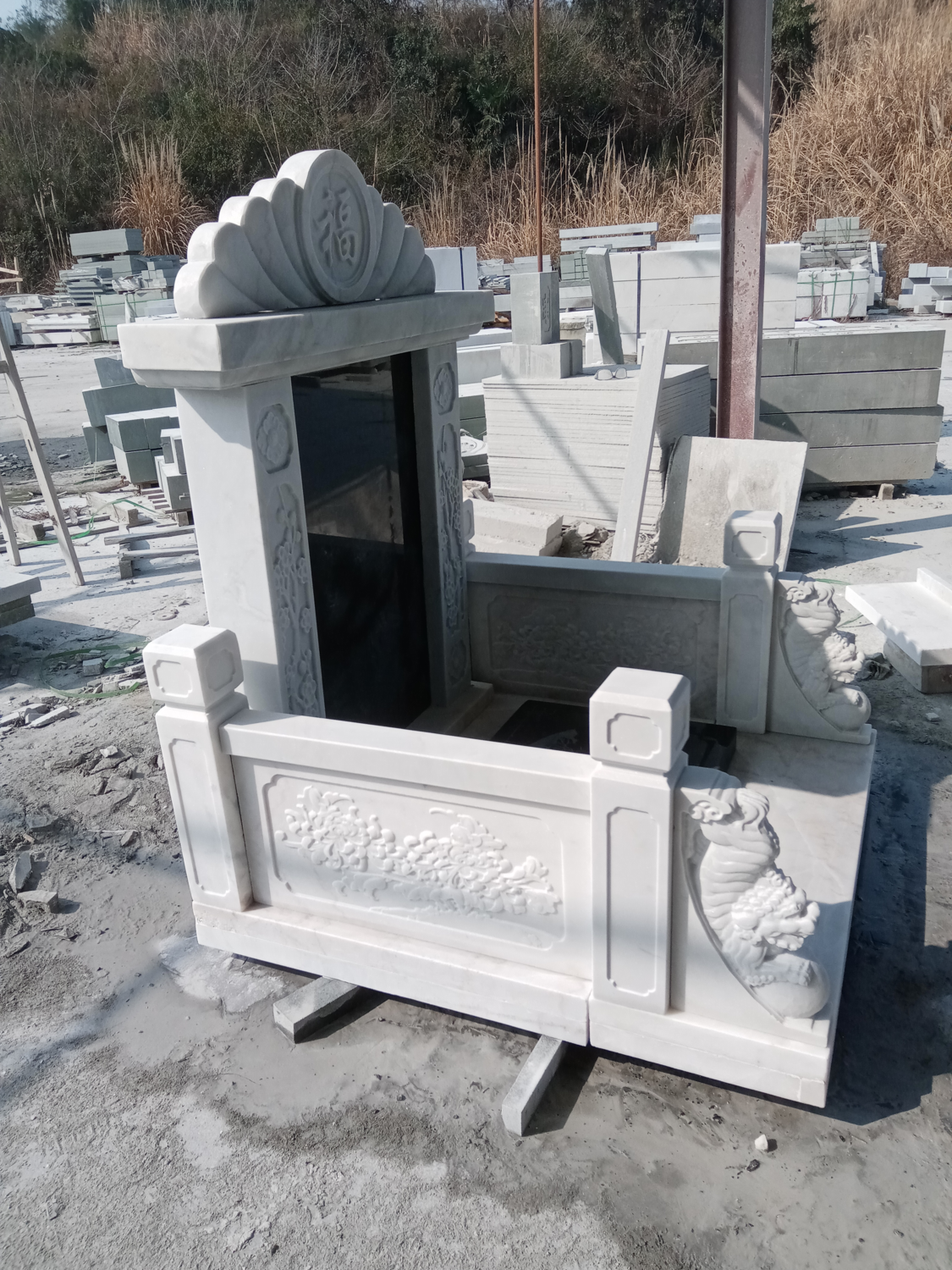 汉白玉材料石雕公墓墓碑样式